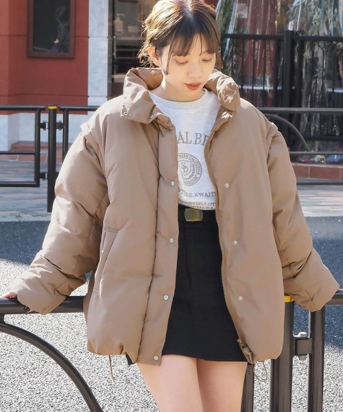 tiptop（ティップトップ）の「ベスト2wayフェイクダウンブルゾン