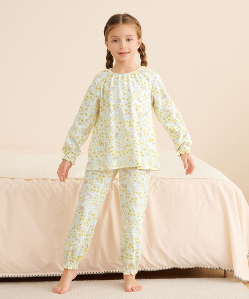 セール】おなか安心ボタン付き毛玉ができにくいスムース長袖ガーリー