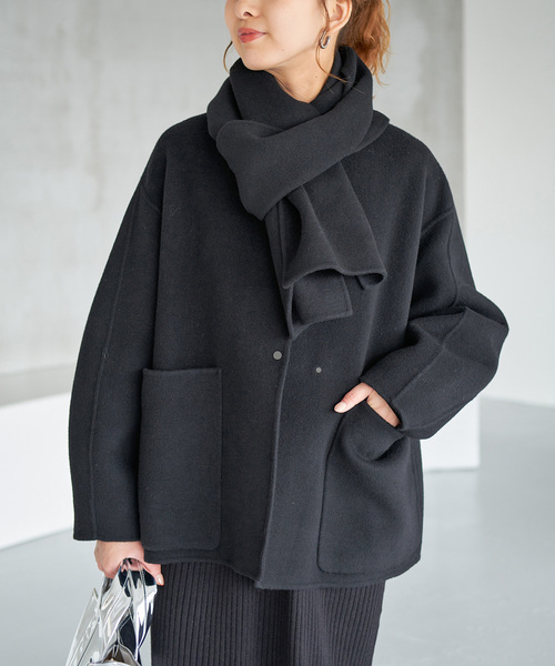 セール】《追加》ビーバーストール付きセットコート（ノーカラーコート