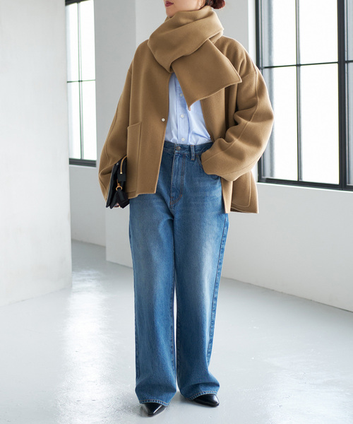 セール】《追加》ビーバーストール付きセットコート（ノーカラーコート