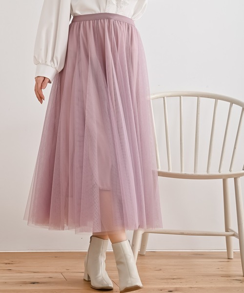 スーパーフレアーチュールスカート（スカート）｜rps（アールピーエス