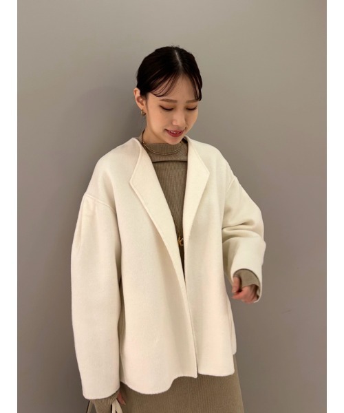 Mila Owen（ミラオーウェン）の「浅Vネックショート丈コート（その他
