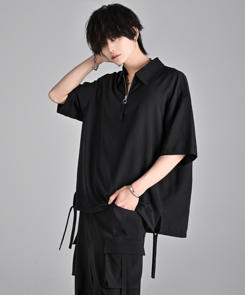 CODE CRINKLE HALF ZIP SHIRT / コードクリンクルハーフジップシャツ