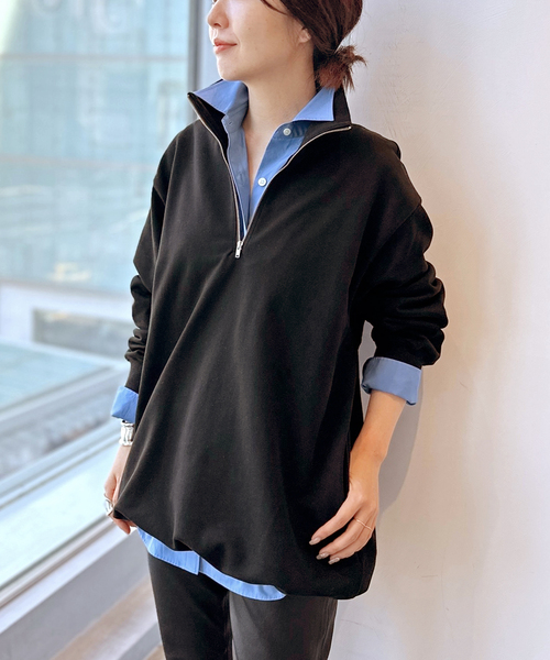 AP STUDIO（エーピーストゥディオ）の「ハーフジップスウェット