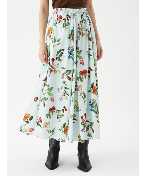 00サイズあり】ウエストゴムギャザーマキシスカート（スカート）｜Mila