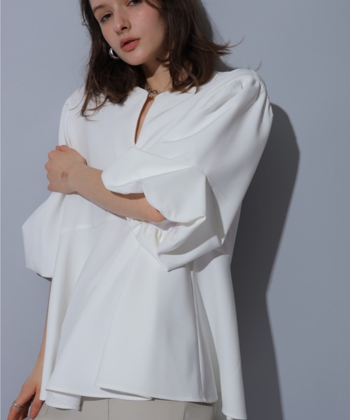 裾フレアブラウス（シャツ/ブラウス）｜CADUNE（カデュネ）の
