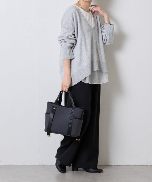 PAPILLONNER（パピヨネ）の「WETダブルポケットトート/Sサイズ（トート