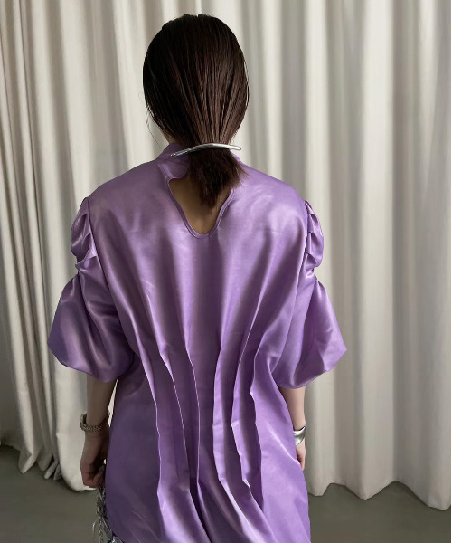 Ameri（アメリ）の「GATHER SLEEVE WAIST TUCK DRESS（ワンピース