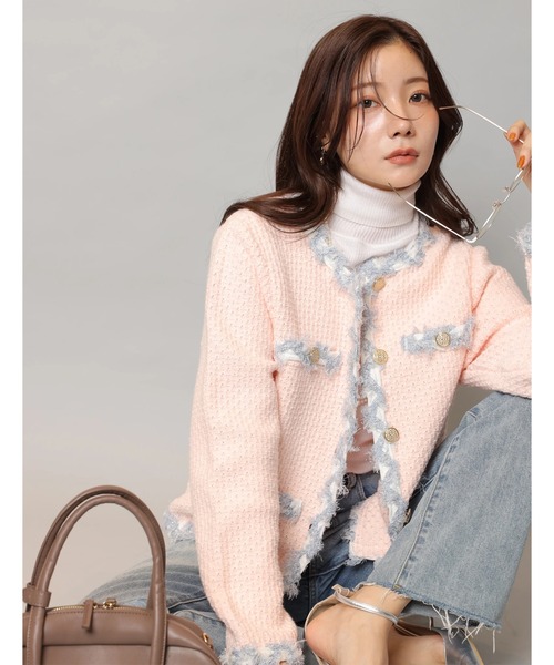 MIXブレードニットジャケット（ニット/セーター）｜Apuweiser-riche