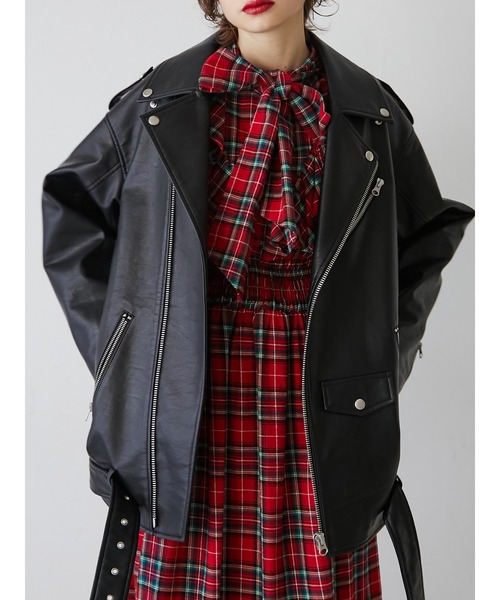 オーバーライダースジャケット（ライダースジャケット）｜jouetie