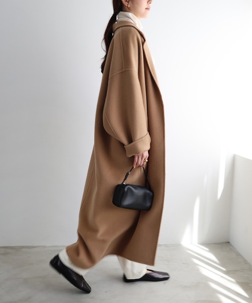 セール】【新色追加】リバーロングコクーンコート（チェスターコート