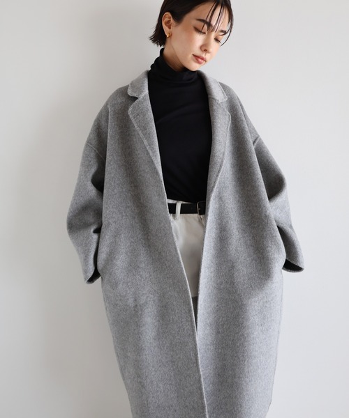 セール】【新色追加】リバーロングコクーンコート（チェスターコート