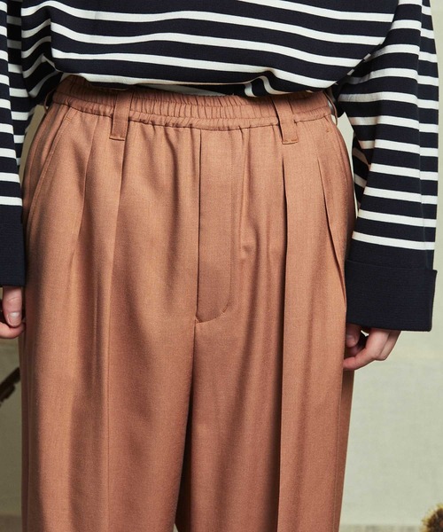 ユニセックスアイテム》FLAXASAダブルワイドスラックス 【MAISON