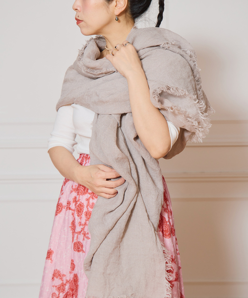 ASAUCE MELER/アソースメレ フランダースサンリネンガーゼストール