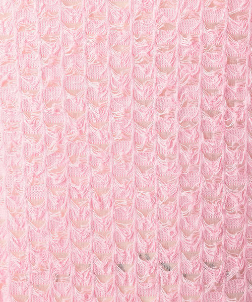 Drawer（ドゥロワー）の「Drawer 16Gフリンジ編みニット（ピンク