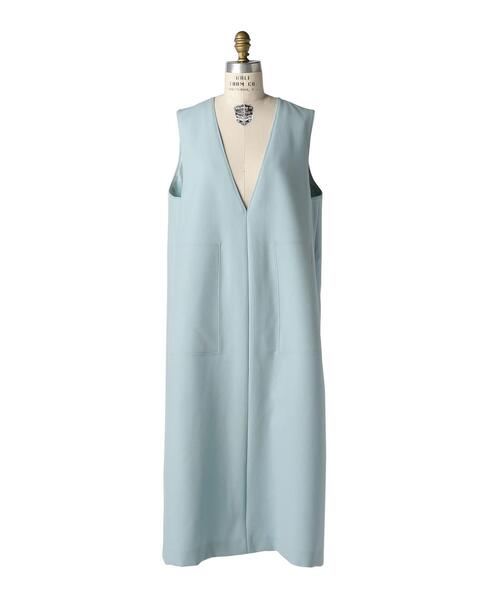 Drawer（ドゥロワー）の「Drawer ウールVネックノースリーブワンピース