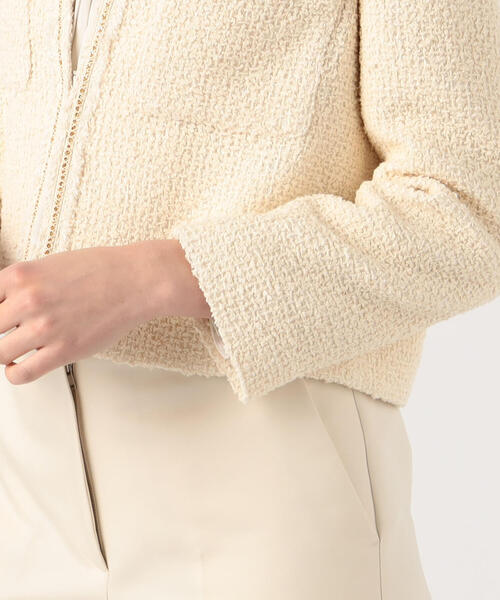 BALLSEY（ボールジィ）の「ツイストループツイード ノーカラー