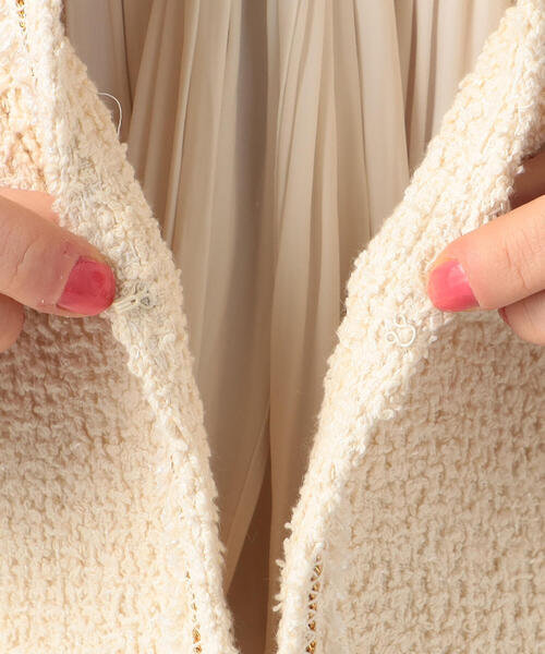 BALLSEY（ボールジィ）の「ツイストループツイード ノーカラー