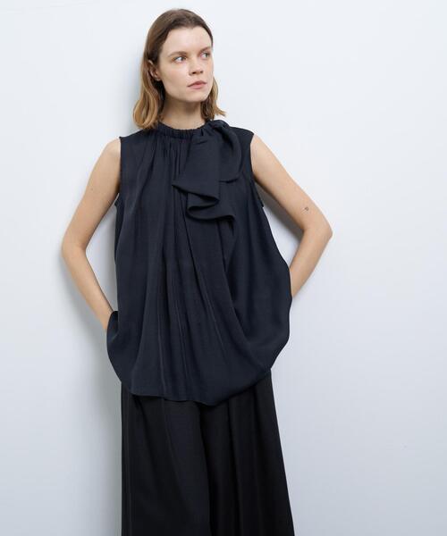 シアージョーゼットアシンメリボンブラウス（シャツ/ブラウス