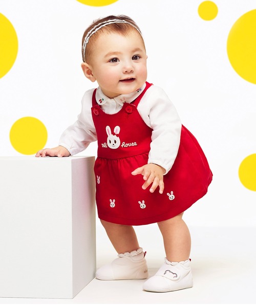 MIKI HOUSE（ミキハウス）の「スカート付ロンパース（ロンパース