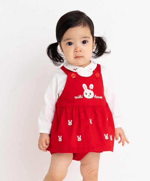 MIKI HOUSE（ミキハウス）の「スカート付ロンパース（ロンパース