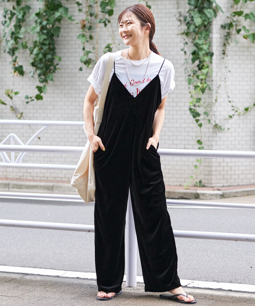 SLOBE IENA（スローブイエナ）の「トリアセ混ベロアサロペット