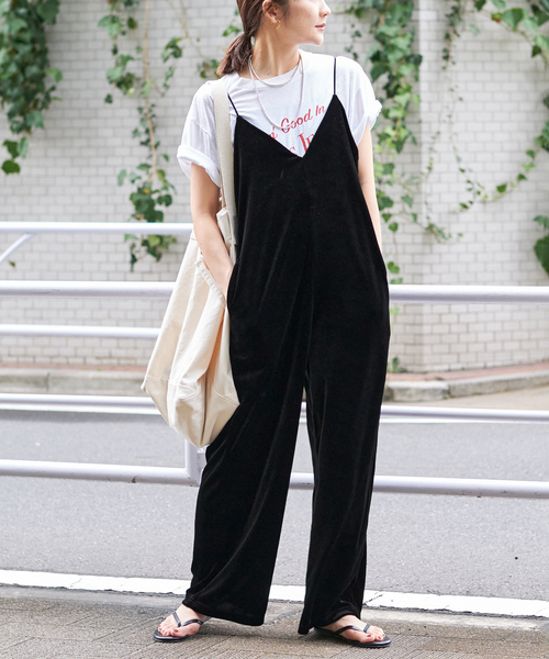 SLOBE IENA（スローブイエナ）の「トリアセ混ベロアサロペット