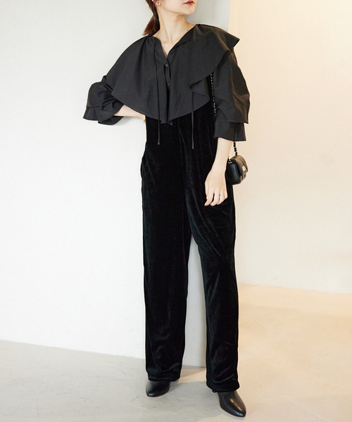 SLOBE IENA（スローブイエナ）の「トリアセ混ベロアサロペット