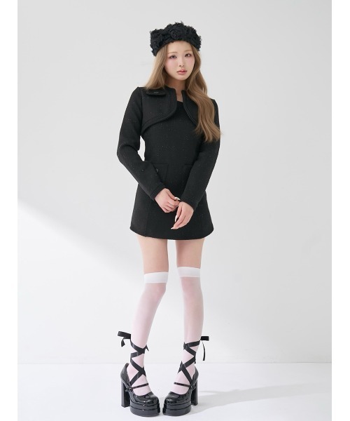 ツイードアンサンブルノースリミニワンピース（ワンピース）｜Darich