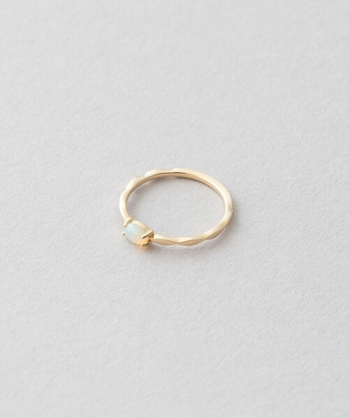 Jouete（ジュエッテ）の「○K10YG ピンキーリング オパール（リング