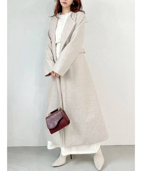 RESEXXY（リゼクシー）の「ノーカラーロングコート（ノーカラーコート