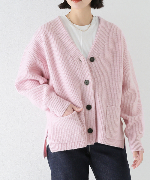 IENA（イエナ）の「AQUA畦ボックスシルエットカーディガン
