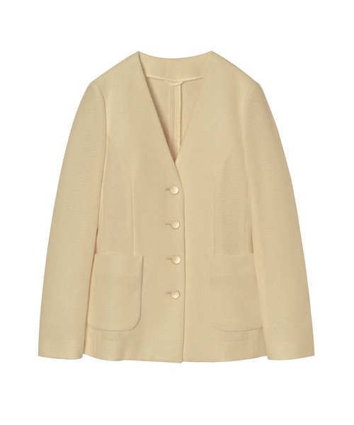 ANAYI（アナイ）の「メッシュノーカラーポケット ジャケット（ノー