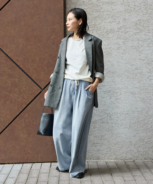 セール】2タックデニムイージーパンツ（デニムパンツ）｜JOURNAL