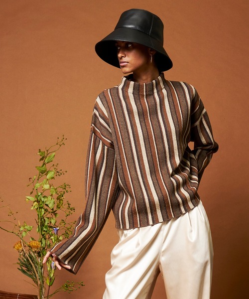 MAISON SPECIAL（メゾンスペシャル）の「マルチストライプニットトップ