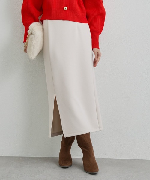 Reneルネ【極美品】バイカラータックミディスカート フロントボタン