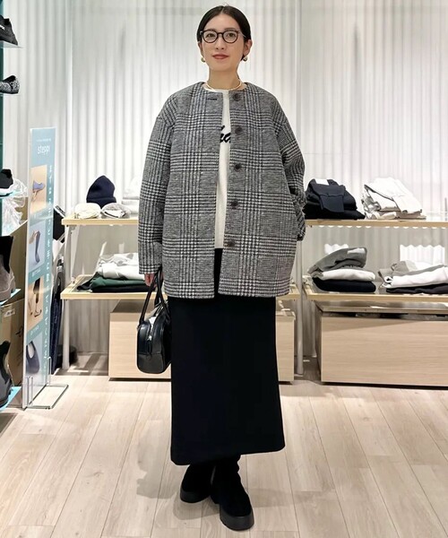 セール】ボンディング フォルムコート（ノーカラーコート）｜UNFILO