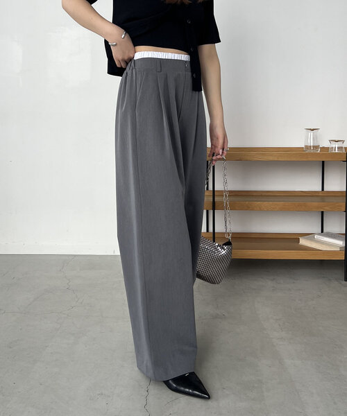 CAPRICIEUX LE'MAGE（カプリシューレマージュ）の「Wウエストパンツ