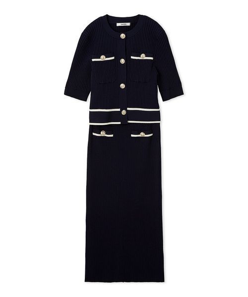 セール】メタルボタンニットセットアップ（ワンピース）｜SNIDEL