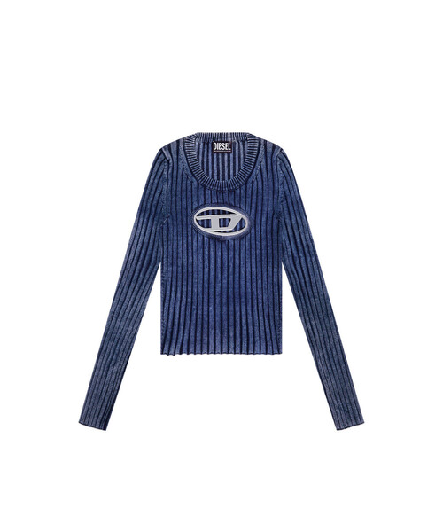 DIESEL（ディーゼル）の「レディース 長袖 トップス インディゴ リブ