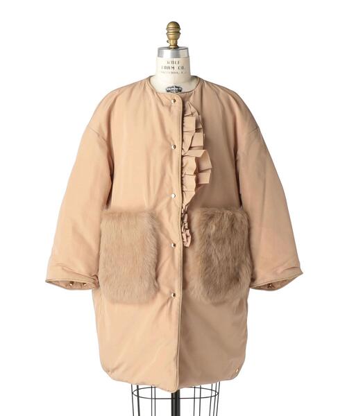 Drawer（ドゥロワー）の「Drawer キルトダウンファーポケットコート