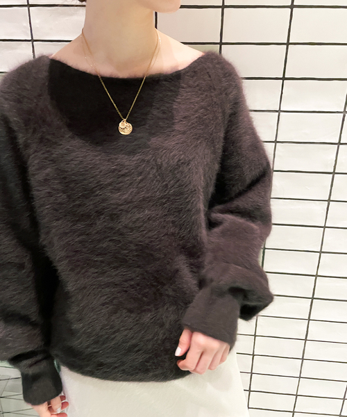 IENA（イエナ）の「フォックスカシミヤ ボートネックプルオーバー