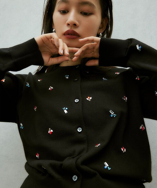 EMMEL REFINES＞EM ビジュー カーディガン（カーディガン/ボレロ