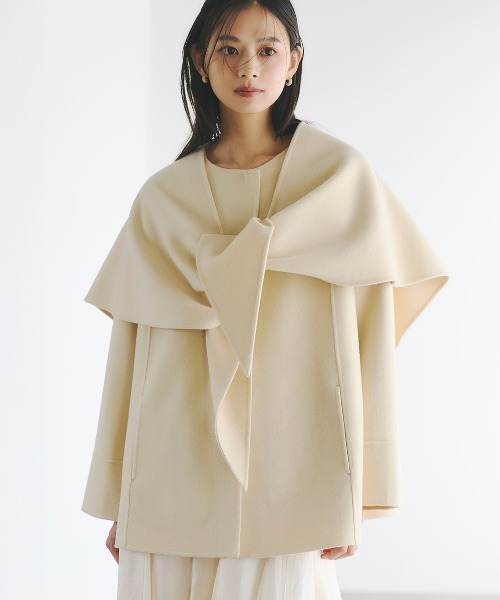 anuans（アニュアンス）の「リバーウールミドルマフラーコート（ノー