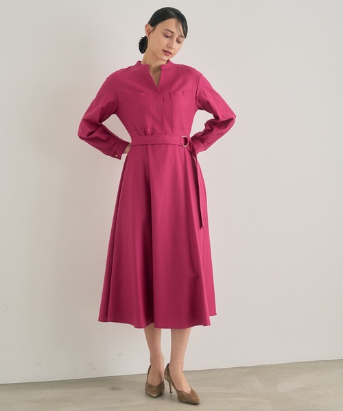 ANAYI（アナイ）の「レーヨンウールジョーゼットフレアワンピース