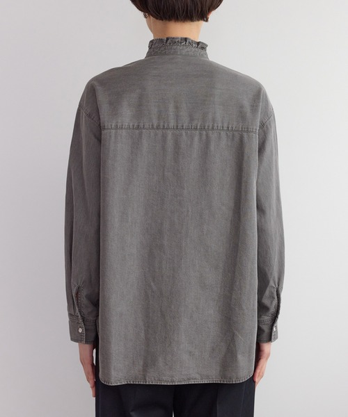 シャンブレーフリルシャツ/イージーケア（シャツ/ブラウス）｜ROPE