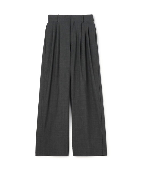 ウォッシャブルウール 3タックワイドパンツ（その他パンツ