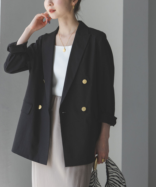 Noble（ノーブル）の「《追加》麻ストレッチピークドラペルダブル