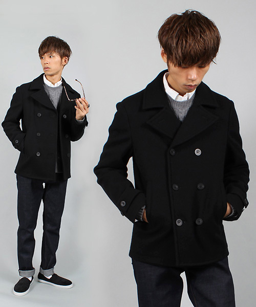 MEN'S BIGI（メンズビギ）の「ショートPコート/wool mosser