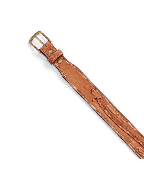 トップステッチド レザー ベルト（ベルト）｜POLO RALPH LAUREN（ポロ